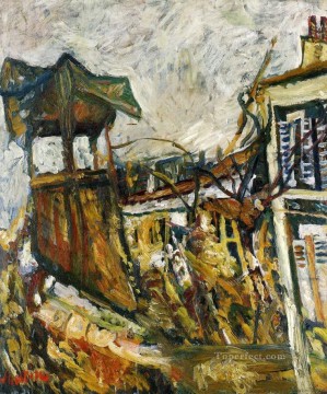 Expressionism Painting - parisian suburb Chaim Soutine Expressionism